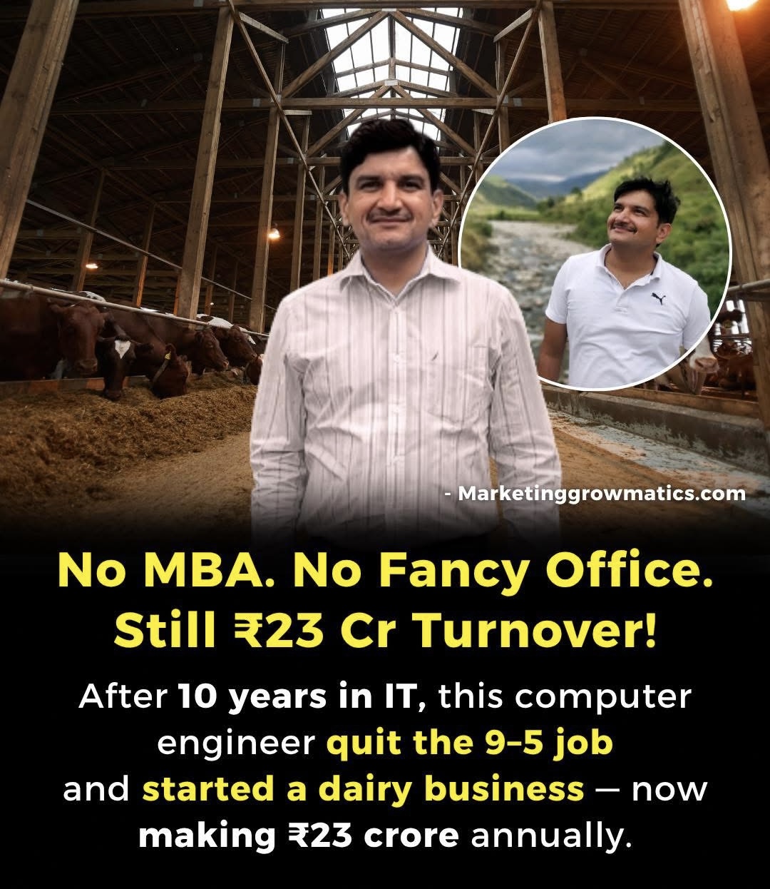 💼 IT Job Chhodi, 🐄 Dairy Farm Shuru Ki — Aur Ban Gaye ₹23 Crore ke Malik!