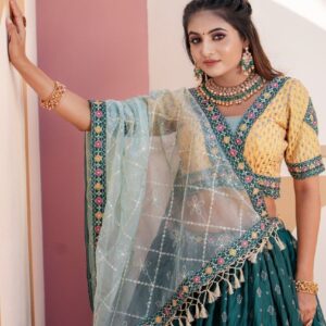 Aqua Green With attractive Dupatta