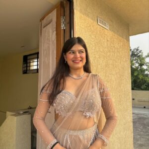 Silver Color Butterfly Net Beautiful Embroidered Lehenga Choli