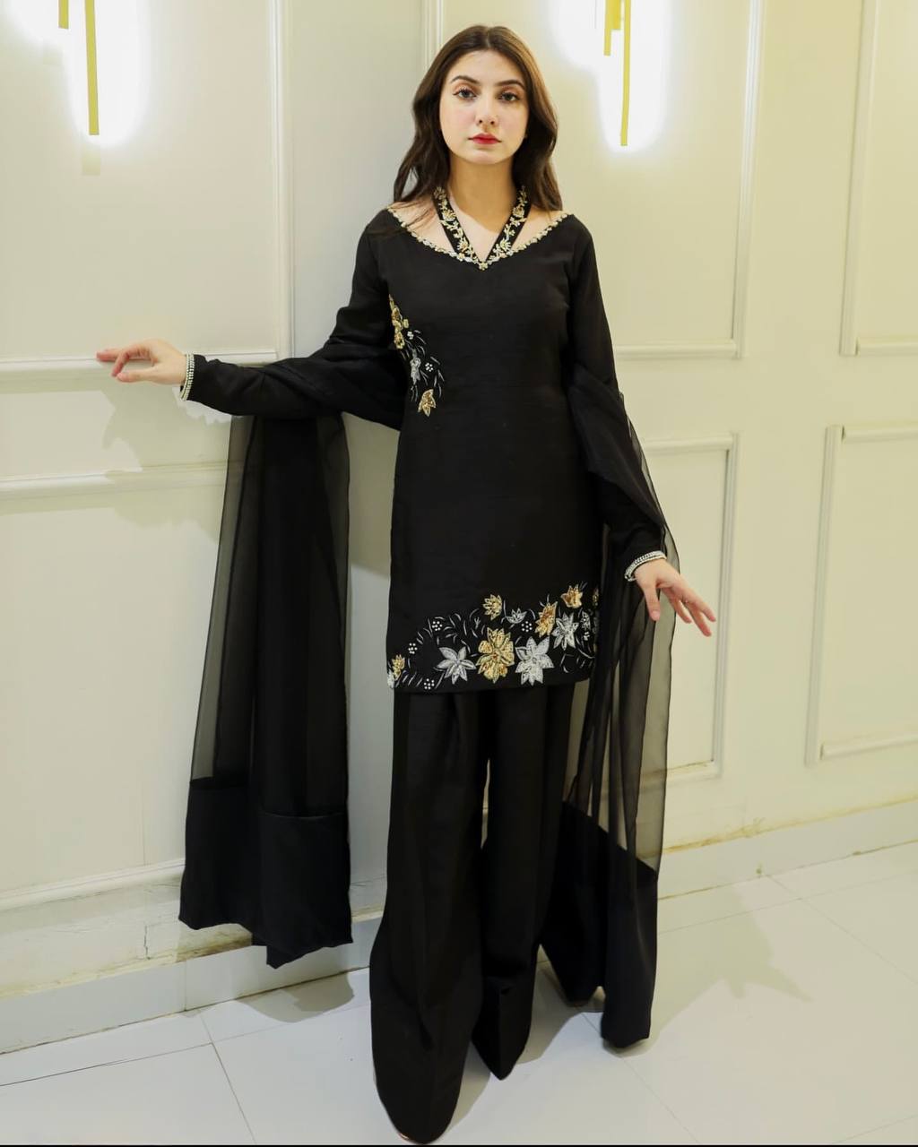 Black Color Embroidery Work Salwar Suit - Image 6