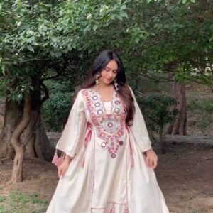 White Rakhi Special Designer Co-ord