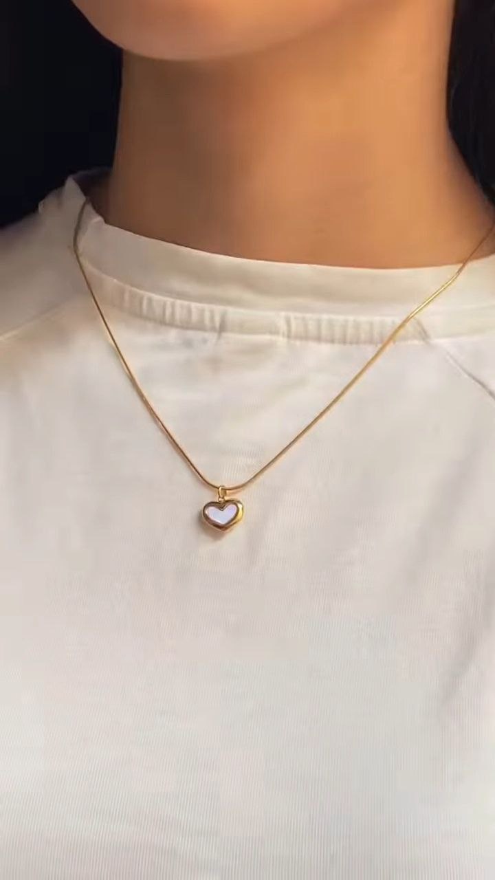 Heart Pendant Necklace with Minimal Chain - Image 2