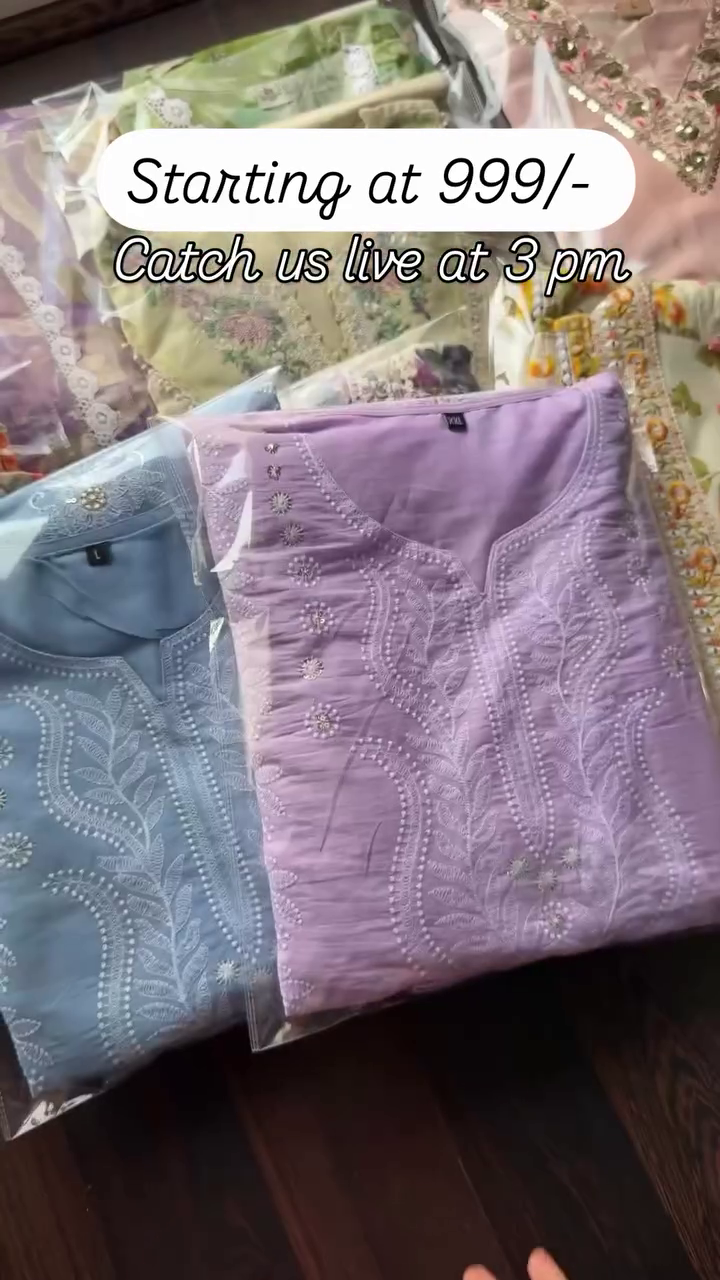 Floral Printed Cotton Suit Set with Embroidered Neckline - Image 8