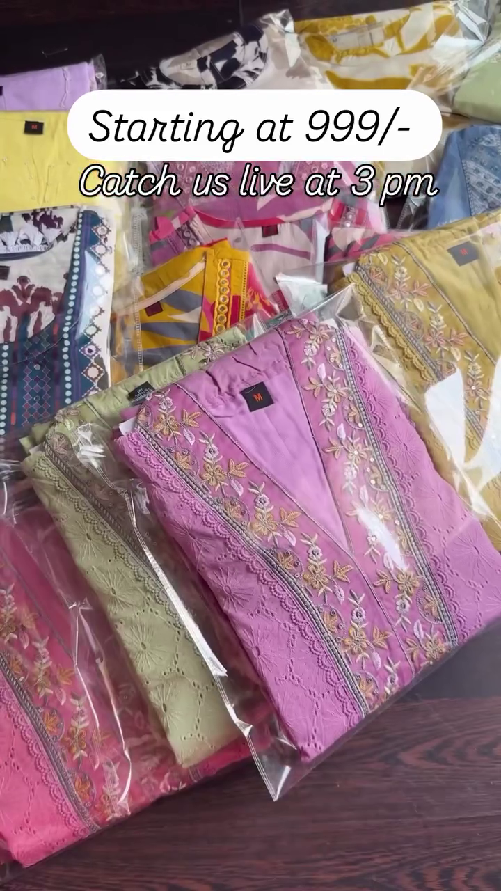 Floral Printed Cotton Suit Set with Embroidered Neckline - Image 11