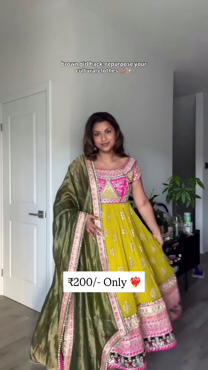 Multi-Color Embroidered Anarkali Gown with Traditional Dupatta ? Festive Wear Combo