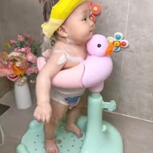Baby Standing Bath Support with Safety Ring Design