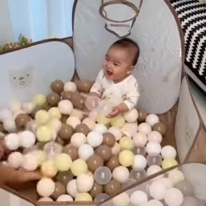 Baby Ball Pit Playpen with Basketball Hoop