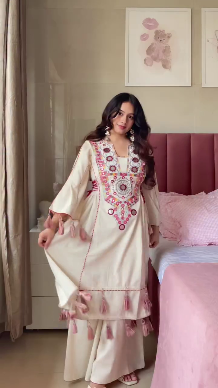 Luxury Purple One-Shoulder Crop Top & Palazzo Co-Ord Set - Image 4